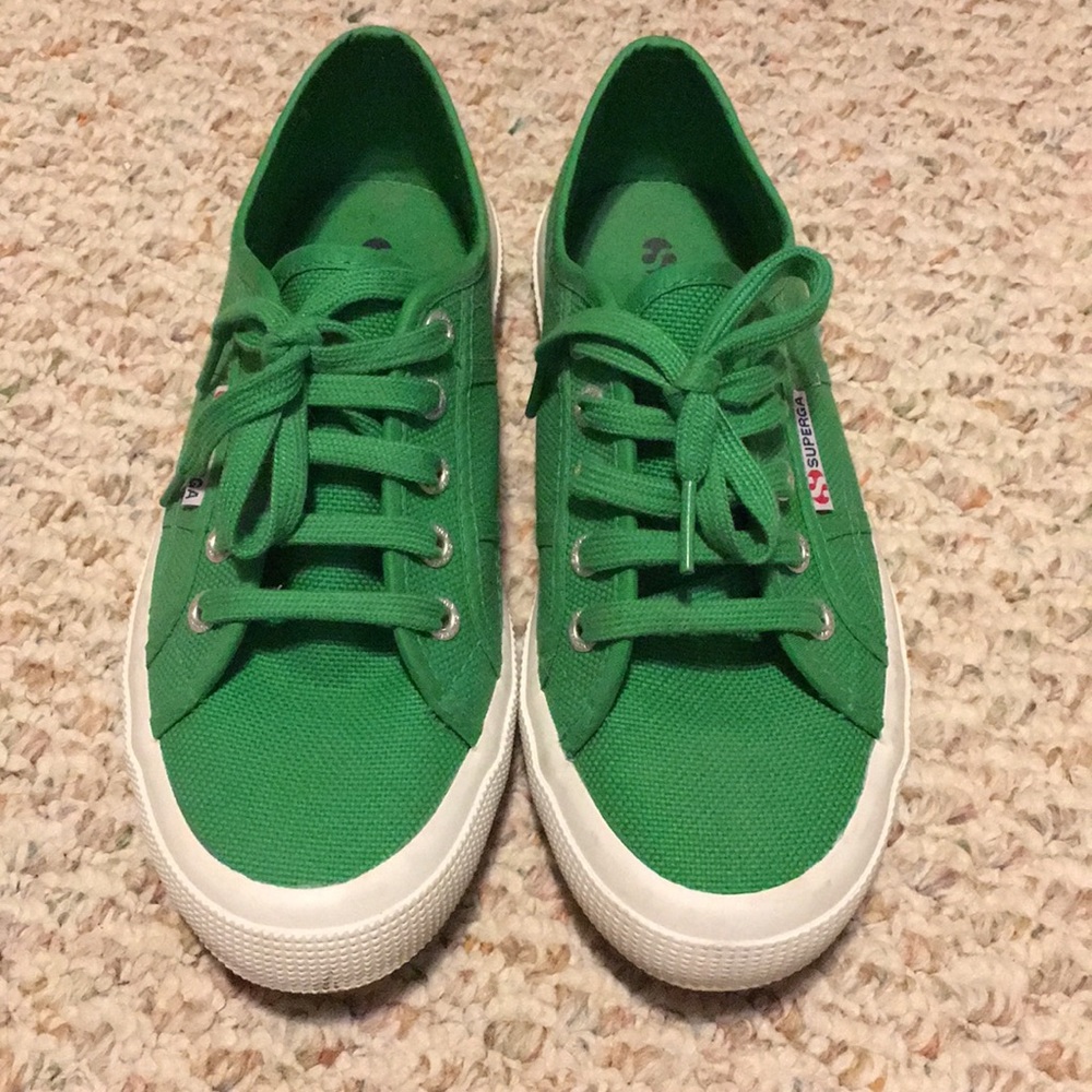 Superga green sneakers sz37
